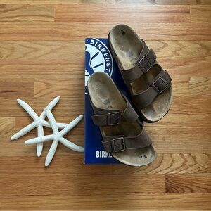 Birkenstock Arizona Oiled Leather Sandal in Habana